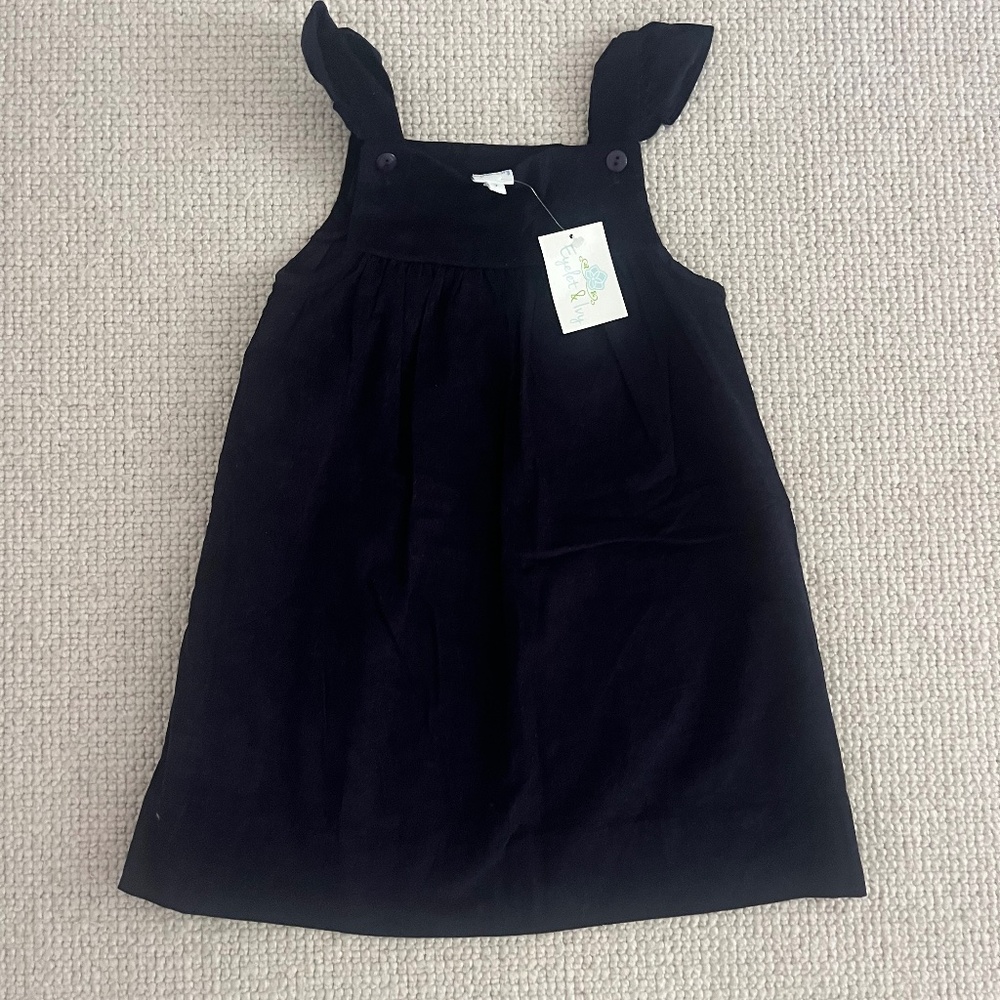 Girls Fine Whale Navy Corduroy Jumper (7) NWT